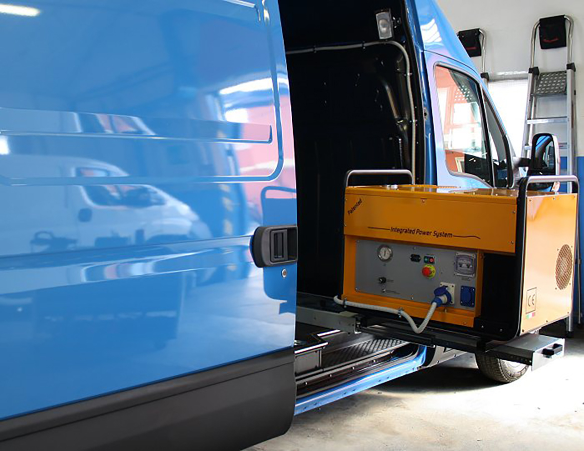 07 Macchina generatore compressore per furgone su slitta estraibile Syncro Svizzera