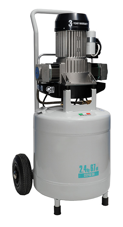 13 compressore verticale oilless 240 litri minuto Svizzera